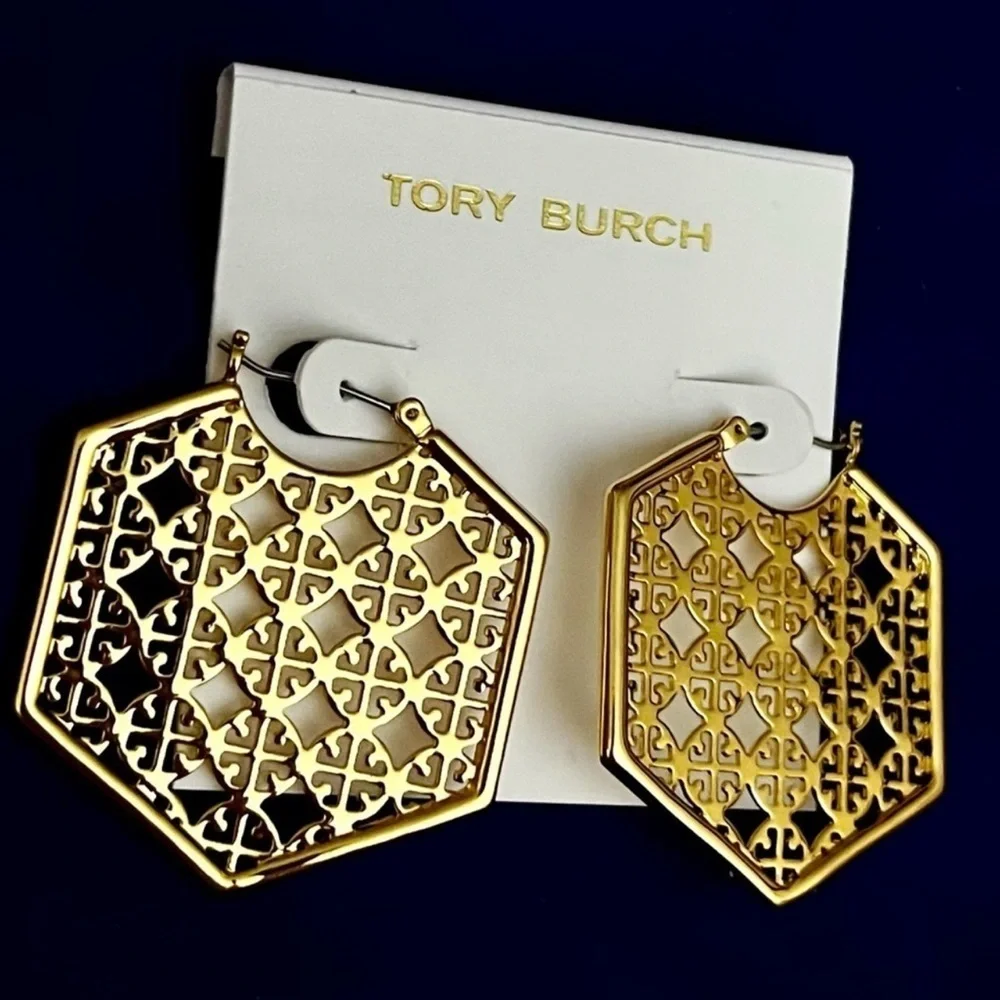 🆕 Tory Burch Authentic Hexagon Earrings At Awesome Prices To Buy Now & Save